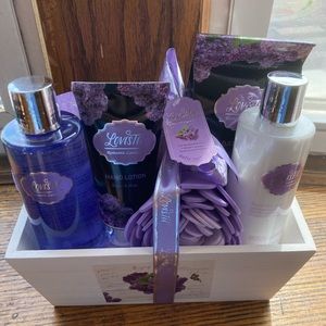 Spa Basket with Lavender Fragrance, Lilac Color by Lovestee 💗